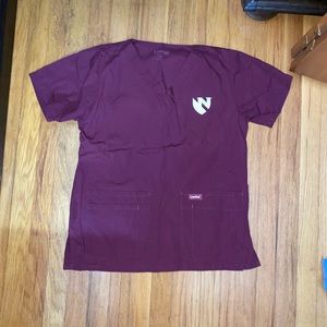 Small Landau scrub top and bottom (set) maroon